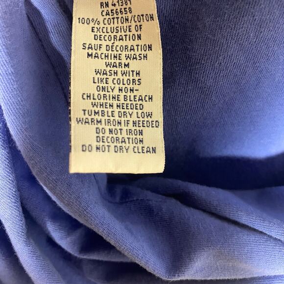 Medium Blue Polo Golf T-Shirt by Ralph Lauren, Retro Preppy y2k Basic Tee - Picture 4 of 4